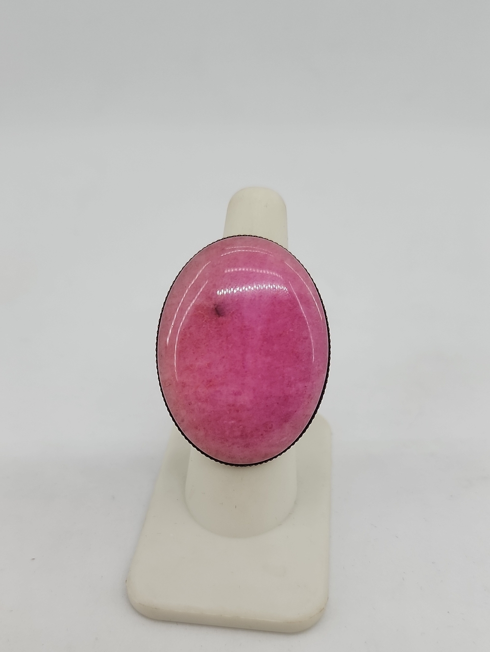 GASOLINE GLAMOUR COCKTAIL RING PURPLE MOUNTAIN JASPER BLACK DOT